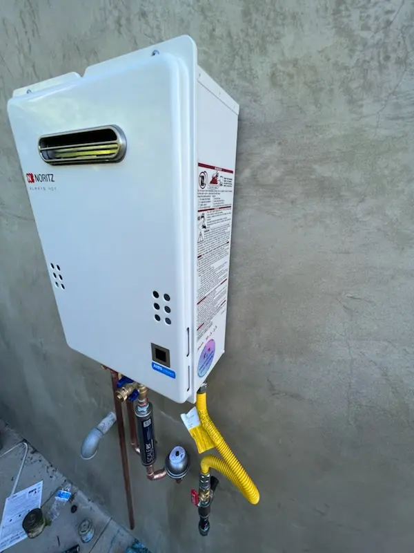 Tankless water heater installation for Grand Park homes